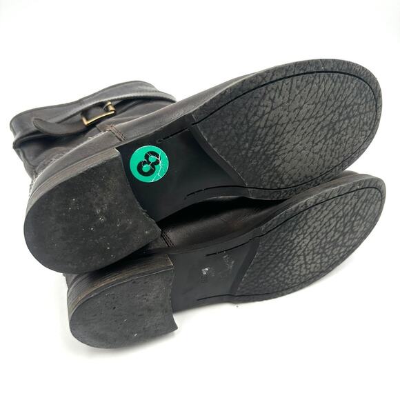 BOEMOS women’s biker Moto studded leather boots size 39 = 8 - Picture 5 of 13